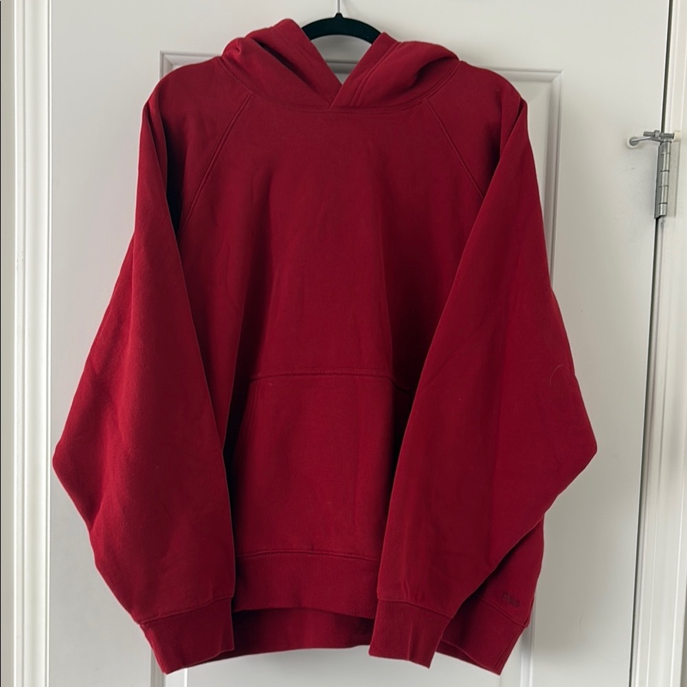 TNA Sweatfleece Cozy Fleece Mega Fit Hoodie in Red Wmns XL